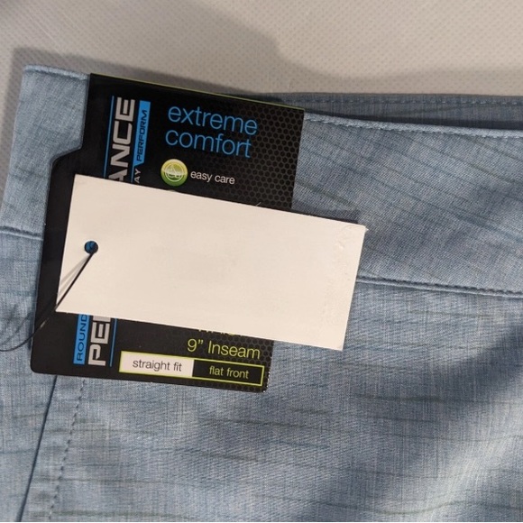 NEW Size 42 Mens Roundtree & Yorke Performance Chino Flat Shorts 9"I Blue - Picture 5 of 8